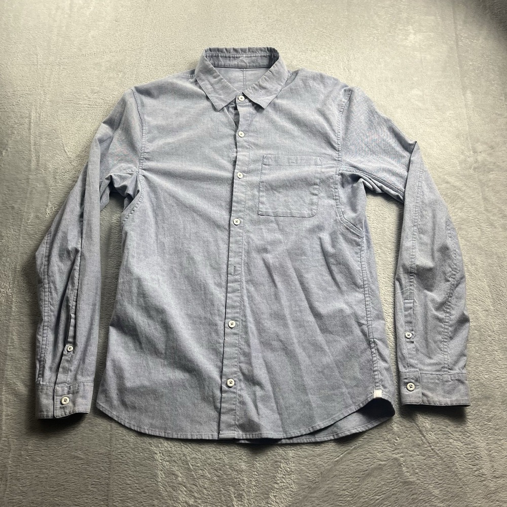 Lululemon Commission Long Sleeve Button Shirt Small Mens Blue Stretch